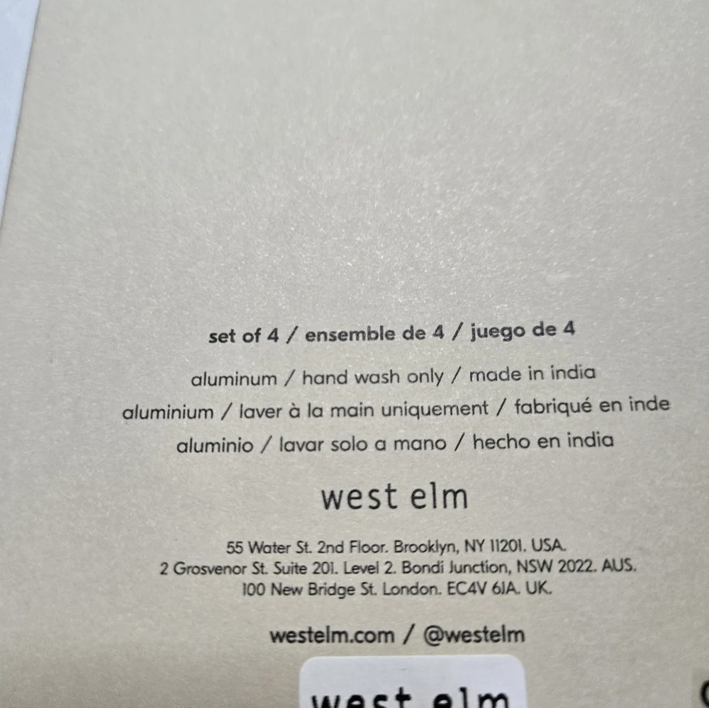 West Elm Set Of Eight Bird Metal Napkins Rings